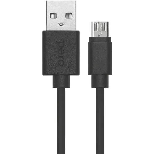 Кабель PERO DC-03, micro USB (m) - USB (m), 1м, 2A, черный