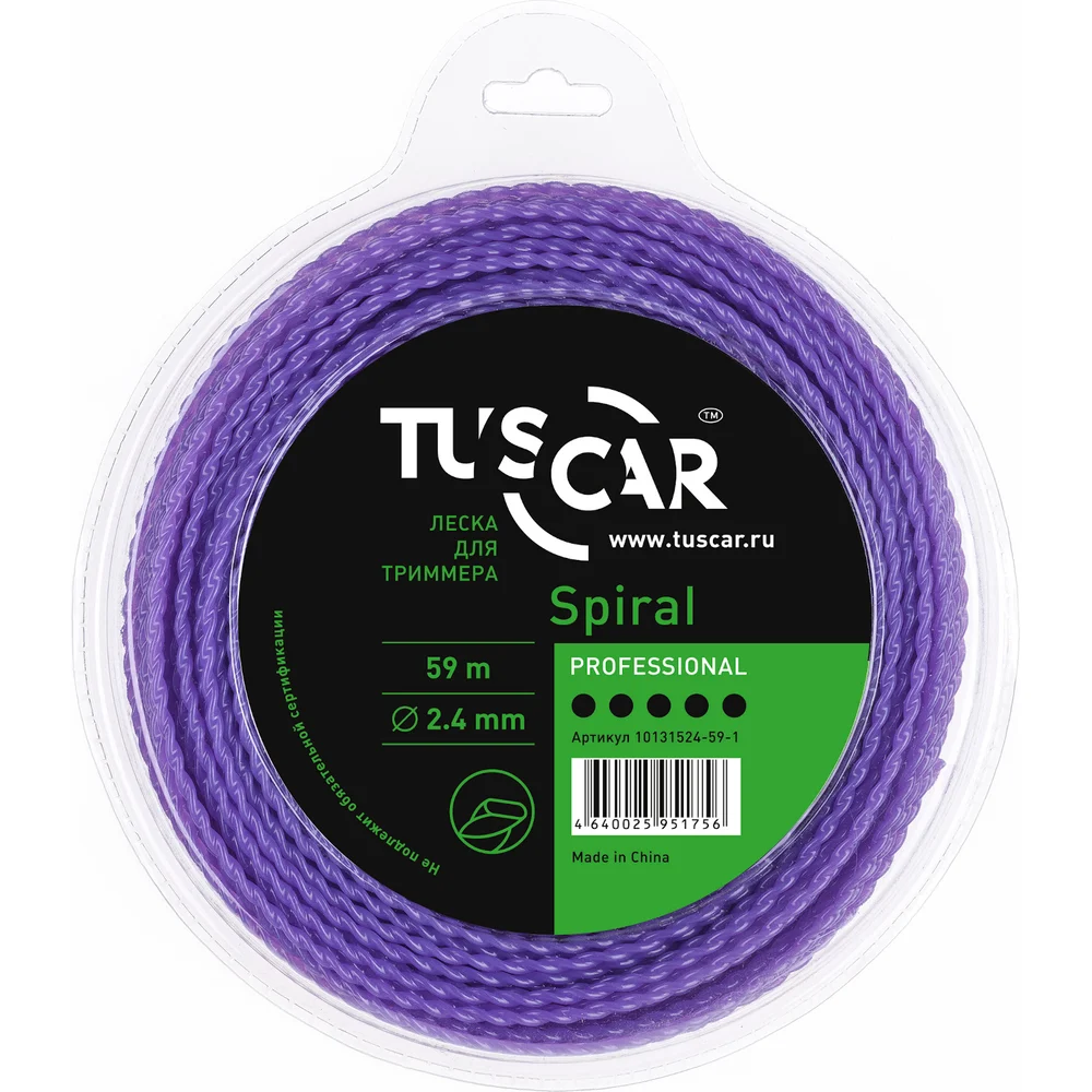 Леска для триммера TUSCAR Spiral Professional 10131524-59-1