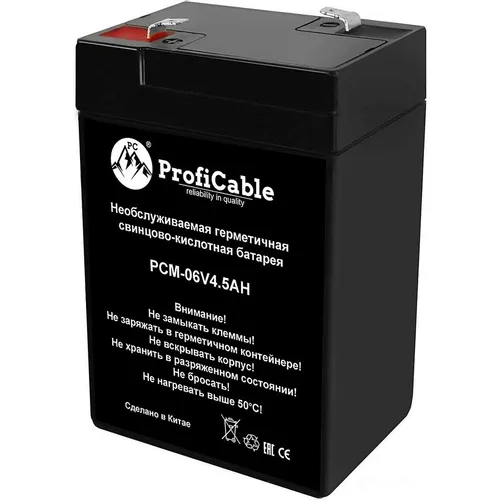 Аккумуляторная батарея PROFICABLE PCM-06V4.5AH для ИБП, 6В, 4.5Ач