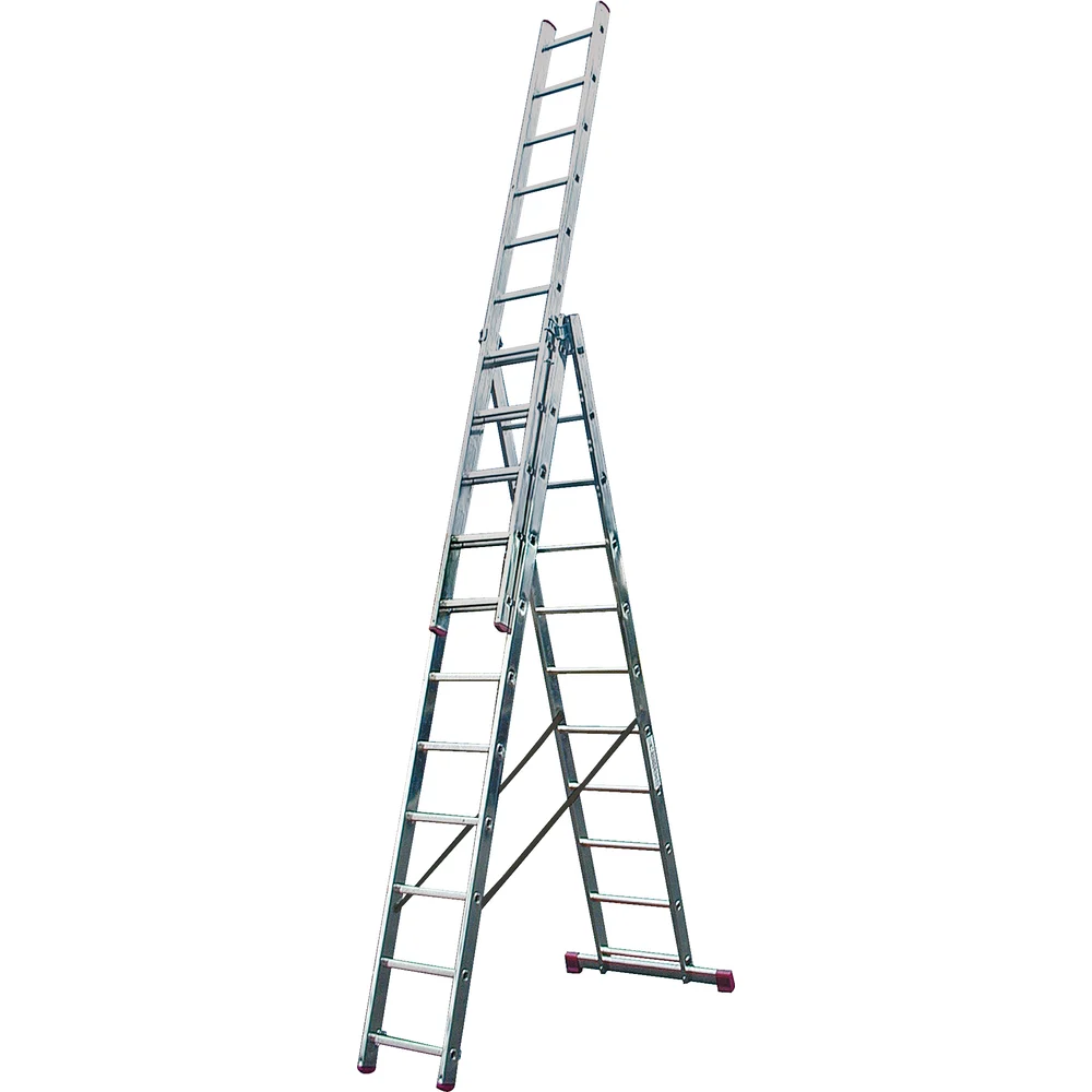 Алюминиевая трехсекционная лестница Krause Corda 3х11 013422