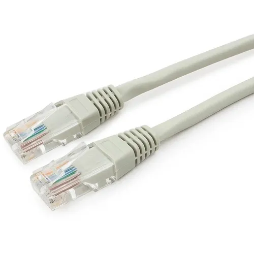 Патч-корд CABLEXPERT PP30-5M литой (molded), U/UTP, кат.5E, 5м, 4 пары, 24AWG, медь, многожильный, серый