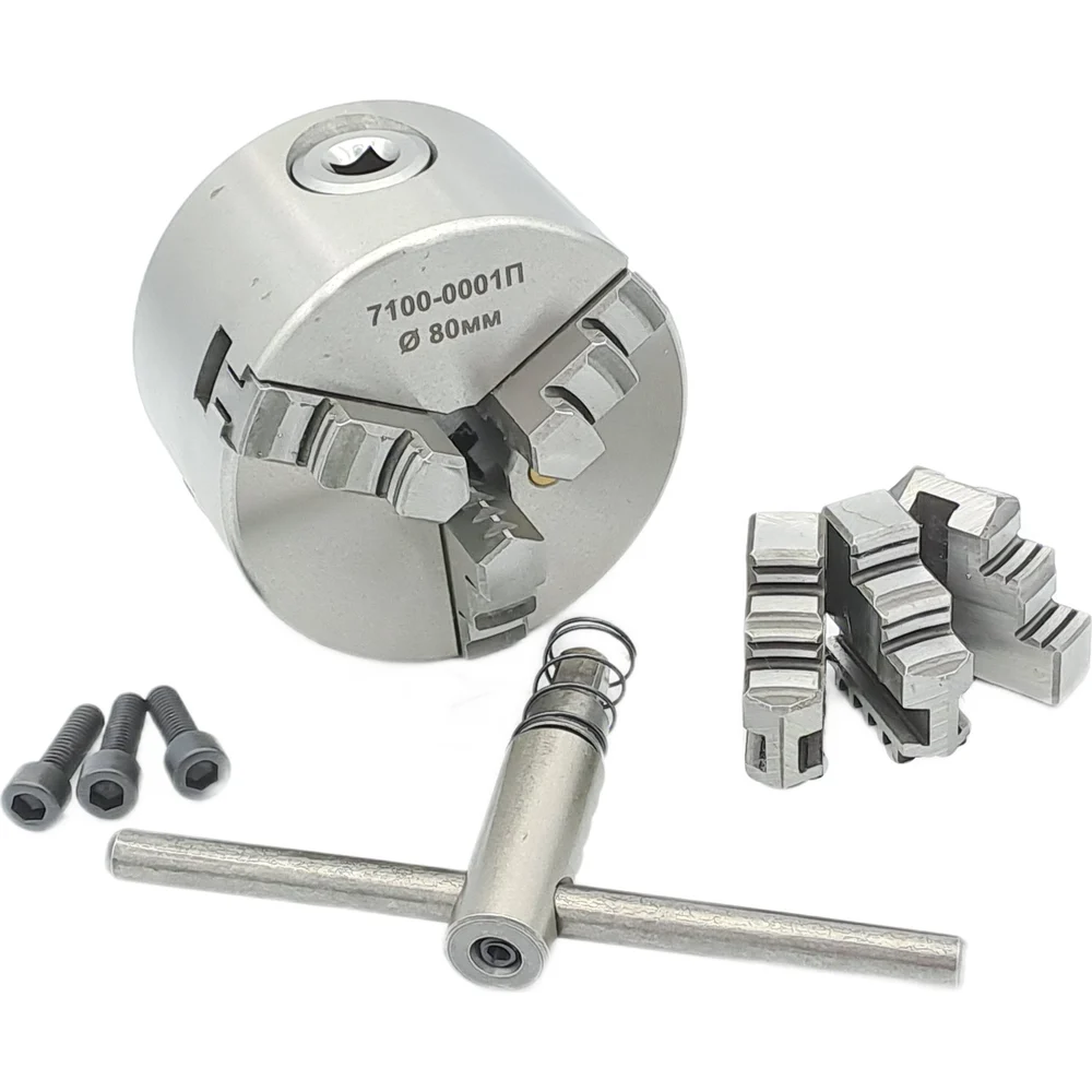 Трехкулачковый токарный патрон TORNERI 7100-0001П К11-80 038979