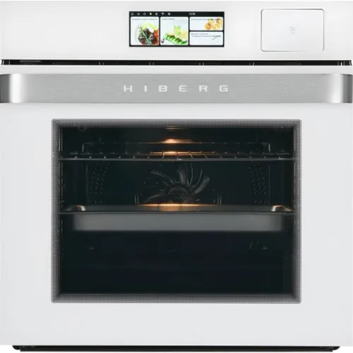 Духовой шкаф электрический HIBERG S-VM 6615 W i-Smart, 66л, дверца с 3 стеклами, белый