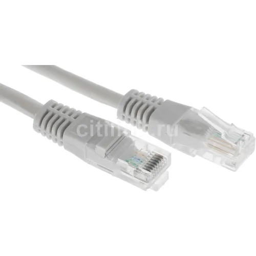 Патч-корд REXANT вилка RJ-45, вилка RJ-45, кат.5E, LSZH, 0.5м, серый [18-8001]