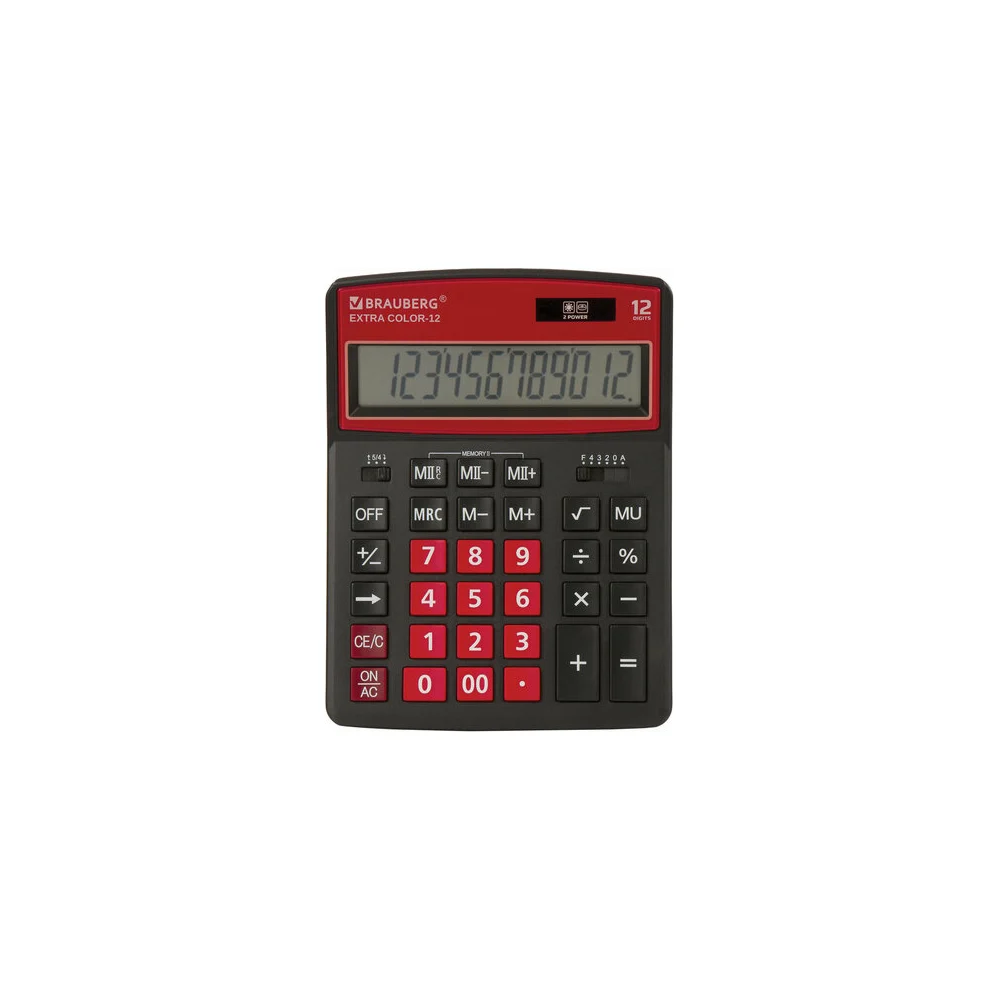 Настольный калькулятор BRAUBERG EXTRA COLOR-12-BKWR 250479