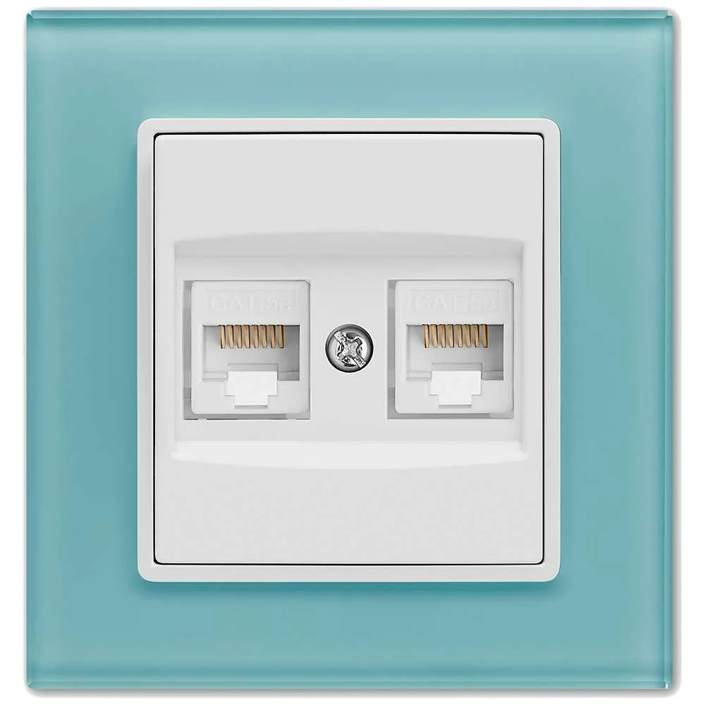 Двойная розетка для сетевого кабеля Vesta Electric Exclusive Blue FRZ00041023SIN