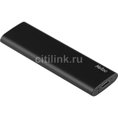 1ТБ Внешний диск SSD NETAC Z Slim NT01ZSLIM-001T-32BK, USB-C, чтение - 550МБ/с, черный