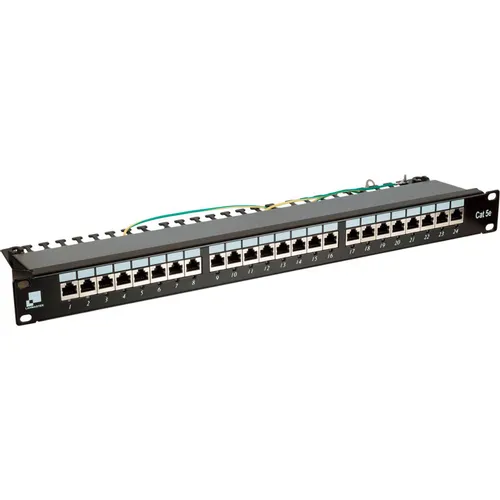 Патч-панель Lanmaster (LAN-PPI24S5E) 19" 1U 24xRJ45 кат.5e STP
