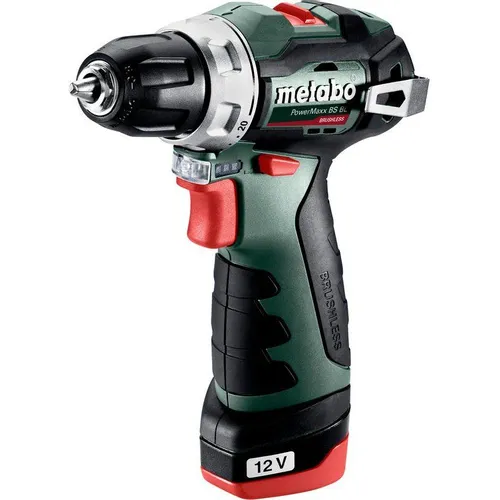 Дрель-шуруповерт METABO PowerMaxx BS 12 BL, 2Ач, с двумя аккумуляторами [601721500]