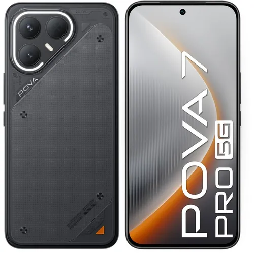 6.78" Смартфон TECNO Pova 7 Pro 5G 8/256Gb, NFC, OLED, 144Гц, 6000мAч, черный