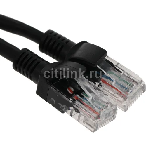 Патч-корд NTSS NTSS-PC-UTP-RJ45-5e-1.0-LSZH-BL, вилка RJ-45, вилка RJ-45, кат.5E, LSZH, 1м, черный