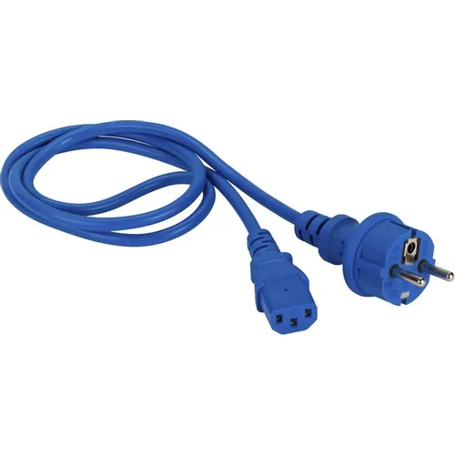 Шнур питания Lanmaster (LAN-PP13/SH-2.0-BL) C13-Schuko проводник.:3x0.75мм2 2м 220В 10А синий