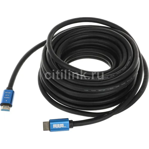 Кабель аудио-видео PREMIER 11237, HDMI (m) - HDMI (m), ver 2.0, 10м, GOLD, черный