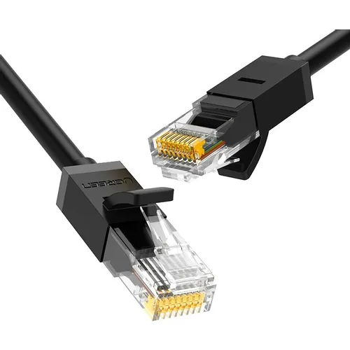Патч-корд UGREEN NW102 литой (molded), U/UTP, кат.6, 1.5м, 4 пары, 26AWG, медь, многожильный, черный