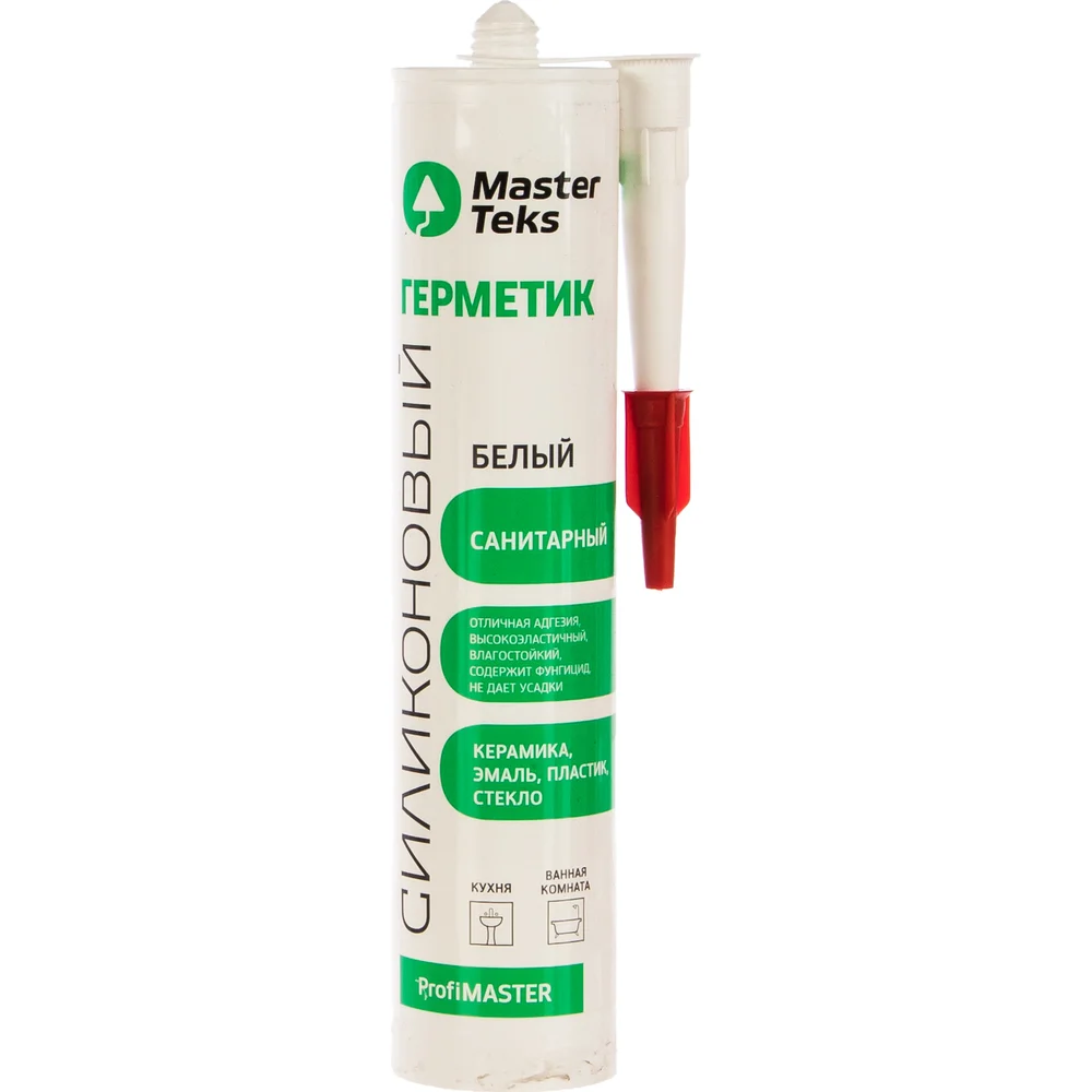 Санитарный силиконовый герметик MASTERTEKS PROFMASTER 53375