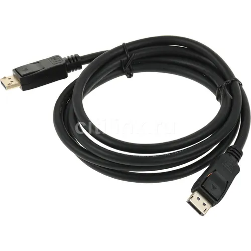 Кабель Display Port NingBo V1.2, DisplayPort (m) - DisplayPort (m), круглое, 1.8м, черный