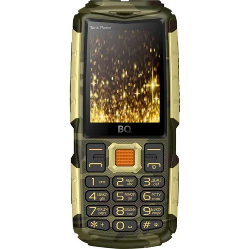 Сотовый телефон BQ Tank Power 2430, камуфляж/золотистый