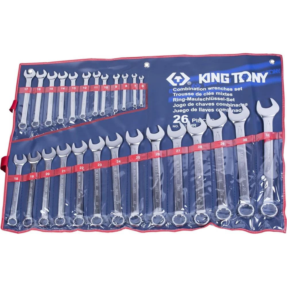 Набор комбинированных ключей KING TONY 1226MR