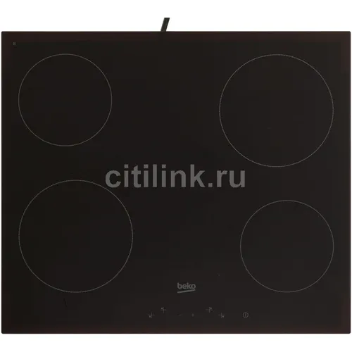 Электрическая варочная поверхность Beko HIC64400E, конфорок: 4 шт., стеклокерамика, независимая, черный