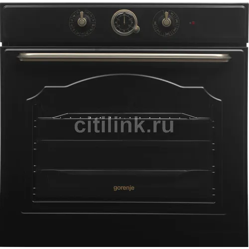 Духовой шкаф электрический Gorenje BOS67371CLB, 77л, дверца с 2 стеклами, черный