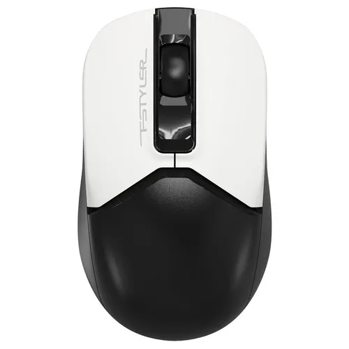 Мышь беспроводная A4TECH Fstyler FB12, Bluetooth/Радио, оптическая, USB, 1200dpi, белый и черный [fb12 panda]