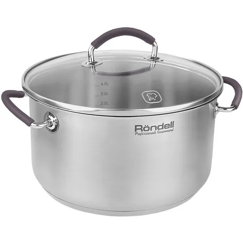 Кастрюля 5.1л Rondell Akzent RDS-1389, нержавеющая сталь, с крышкой