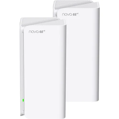 Бесшовный Mesh роутер TENDA MX21 Pro, Wi-Fi 6E, AXE5700, 2.4/5/6ГГц, 2 LAN, 1 WAN/LAN, белый, 2 шт. в комплекте