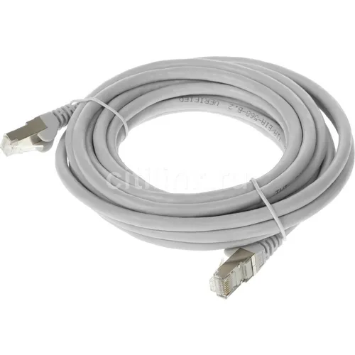 Патч-корд LanMaster FTP, вилка RJ-45, вилка RJ-45, кат.6, ПВХ, 5м, серый [twt-45-45-5.0/s6-gy]