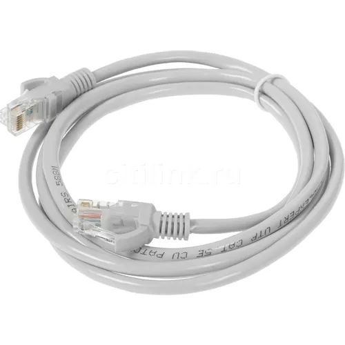 Патч-корд PREMIER PP10-1.5M литой (molded), UTP, кат.5E, 1.5м, 4 пары, 26AWG, 0.129мм, медь, многожильный, серый