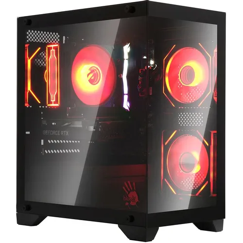 Корпус mATX BLOODY BD-CC103, Mini-Tower, без БП, черный [bd-cc103-bk]