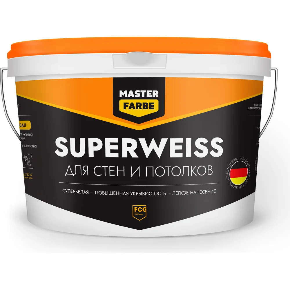 Интерьерная водно-дисперсионная краска MASTERFARBE Superweiss 4631159427392
