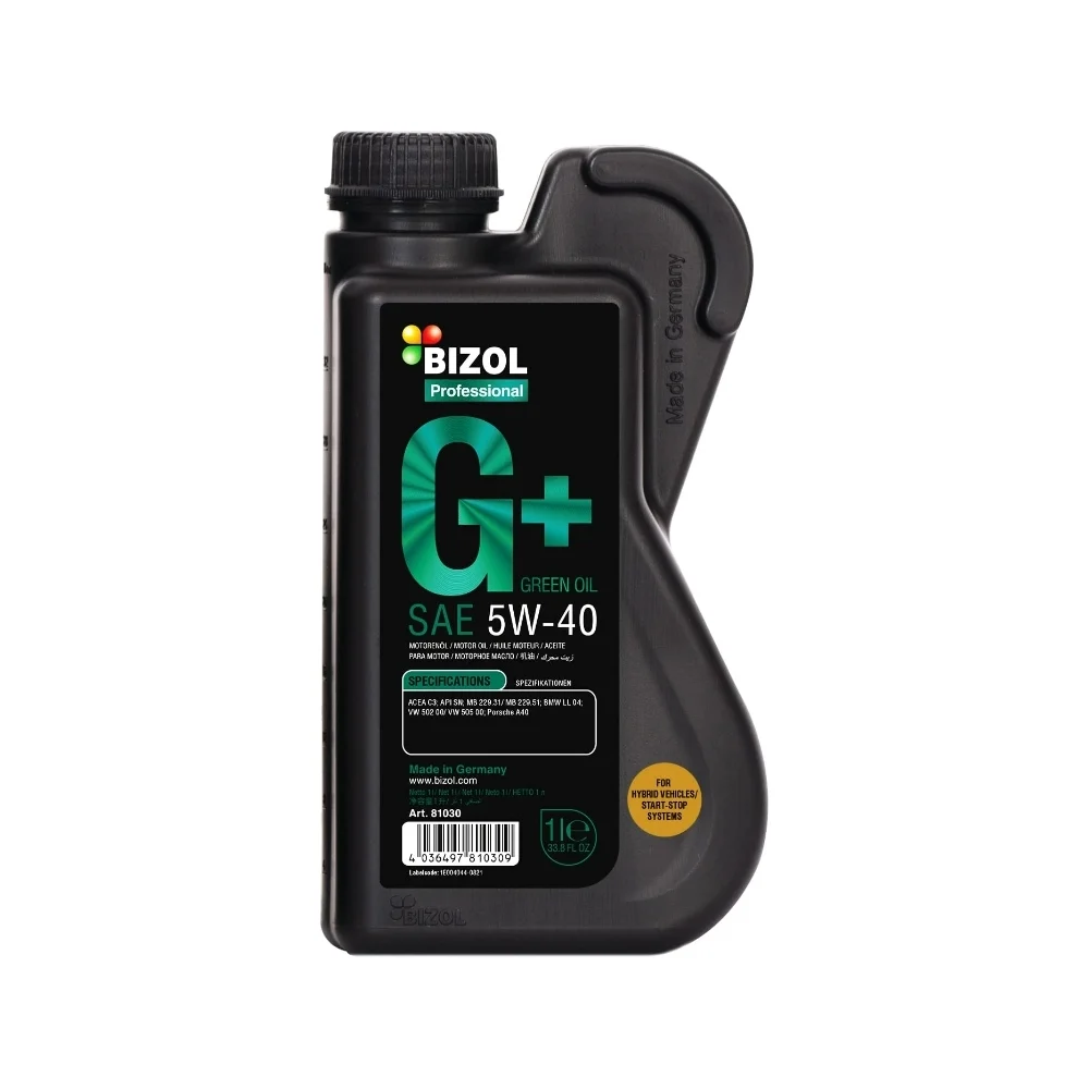 НС-синтетическое моторное масло Bizol Green Oil+ 5W-40, SN, C3 81030