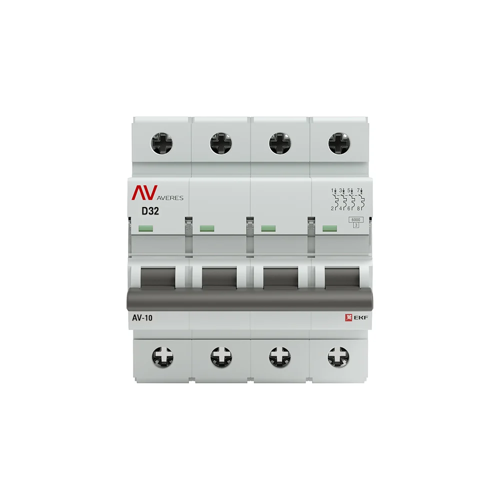 Выключатель автоматический EKF AVERES AV-6 mcb6-4-32D-av