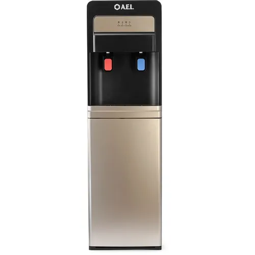 Кулер AEL LD-AEL-805a, напольный, электронный, push - кран, черный/золотистый [00426]