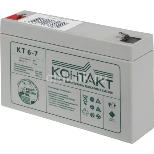 Аккумуляторная батарея КОНТАКТ КТ 6-7 для ИБП, 6В, 7Ач [kntkt0600070s48]