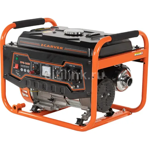 Бензиновый генератор CARVER PPG- 3600, 220/12 В, 2.8кВт [01.020.00003]