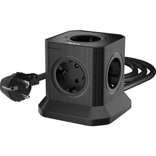 Сетевой фильтр AGNI TP-VE4U5E, 5м, черный [tp-ve4u5e-5m-black]
