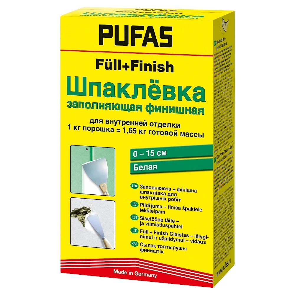 Заполняющая финишная шпаклевка Pufas FüII + Finish М 003002092
