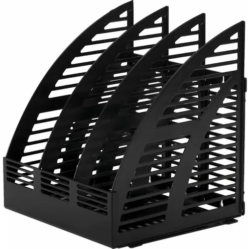 Лоток вертикальный STAFF Basic, для бумаг, 245x240x285, полистирол, черный [237945]
