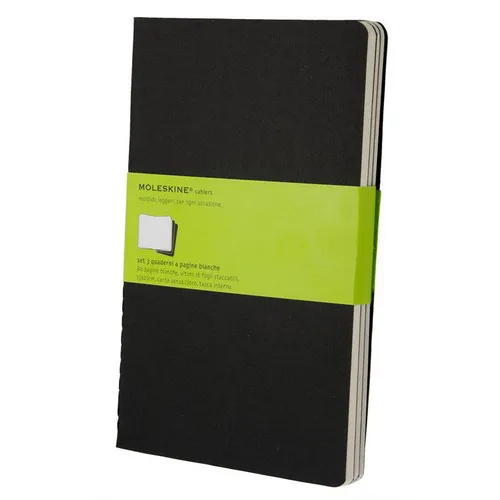 Блокнот Moleskine Cahier Journal, 120стр, без разлиновки, черный [qp323]