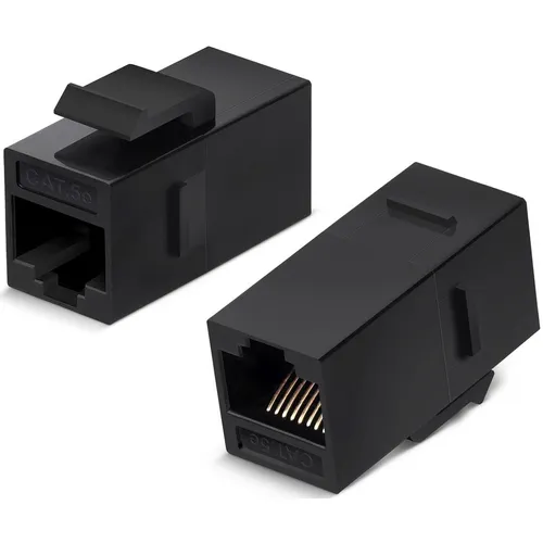 Адаптер Cabeus CA-KJ-8P8C-C5E проходн. Keystone RJ45 1 кат.5E UTP бронз. черн.