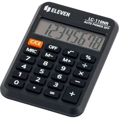 Калькулятор ELEVEN LC-110NR, 8-разрядный, черный