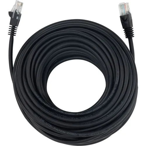 Патч-корд Buro литой (molded), UTP, кат.5E, 15м, 4 пары, 26AWG, алюминий омедненный, многожильный, черный