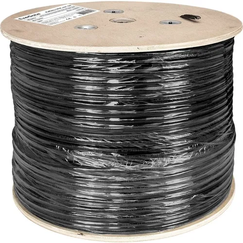 Кабель EXEGATE UTP4-C5e-CU-S24-SW-OUT-PE-BK-305-FLUKE UTP UTP, кат.5E, 305м, 4 пары, 24AWG, медь, одножильный, черный