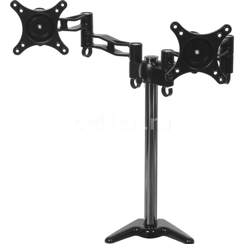 Кронштейн для мониторов Cactus CS-VM-D08-BK, до 27", до 8кг, настольный, поворот и наклон, черный