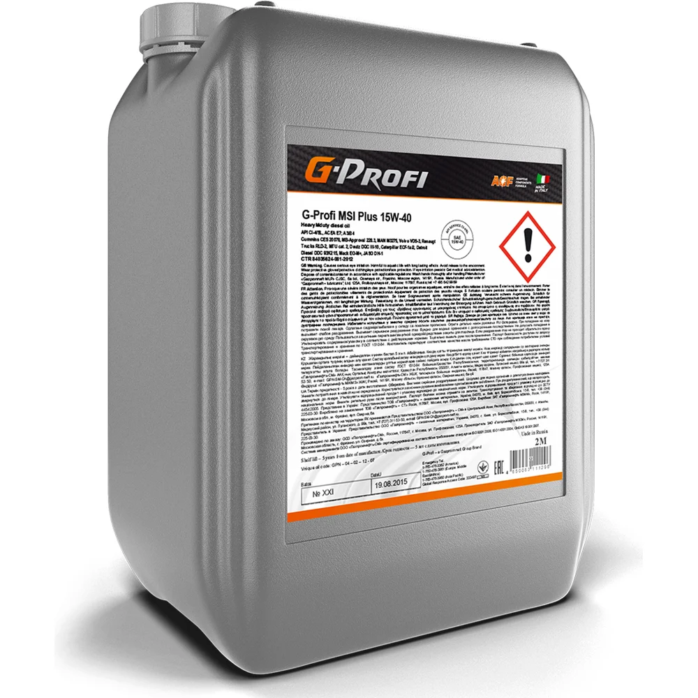 Масло G-ENERGY G-Profi MSI plus 15W-40 253130036