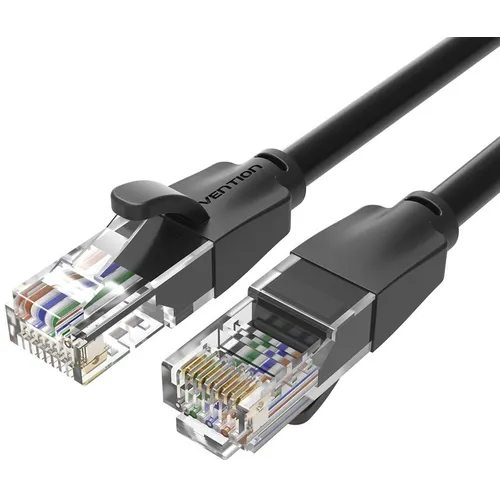 Патч-корд VENTION IBEBL литой (molded), UTP, кат.6, 10м, 4 пары, 24AWG, медь, многожильный, черный