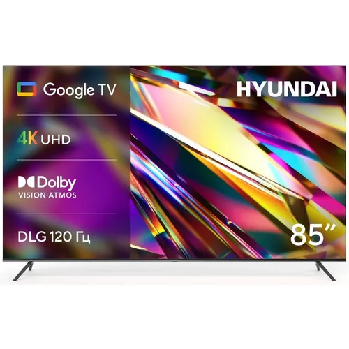 85" Телевизор Hyundai H-LED85BU7011 4K Ultra HD, СМАРТ ТВ, Google TV, черный