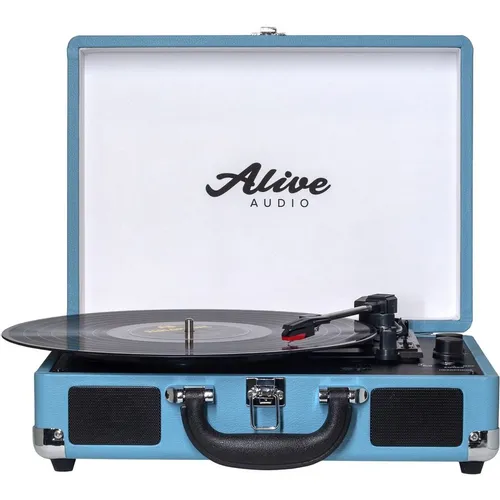Виниловый проигрыватель ALIVE AUDIO Glam, ручной, синий [glm-01-aq]