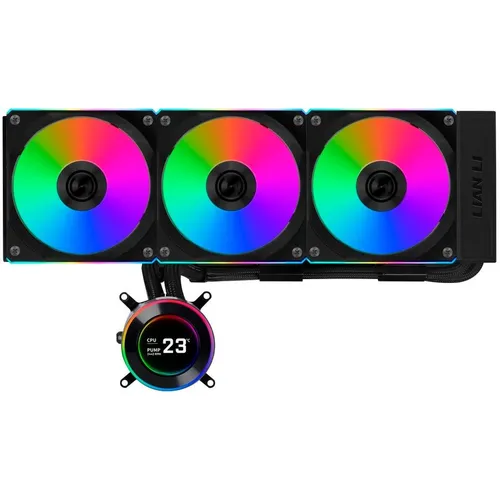 Система водяного охлаждения Lian Li HydroShift II LCD-C 360CL, LCD, 4-pin, ARGB, 120мм, черный, retail [g89.ghs2lcd36rb.r0]